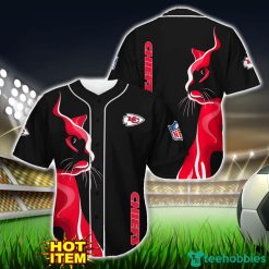 Kansas City Chiefs Black Baseball Jersey Shirt For Fans Product Photo 1