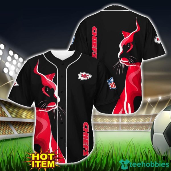 Kansas City Chiefs Black Baseball Jersey Shirt For Fans Product Photo 1