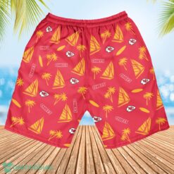 Kansas City Chiefs Sailboat and Coconut Pattern Beach Shorts For Fans Product Photo 2