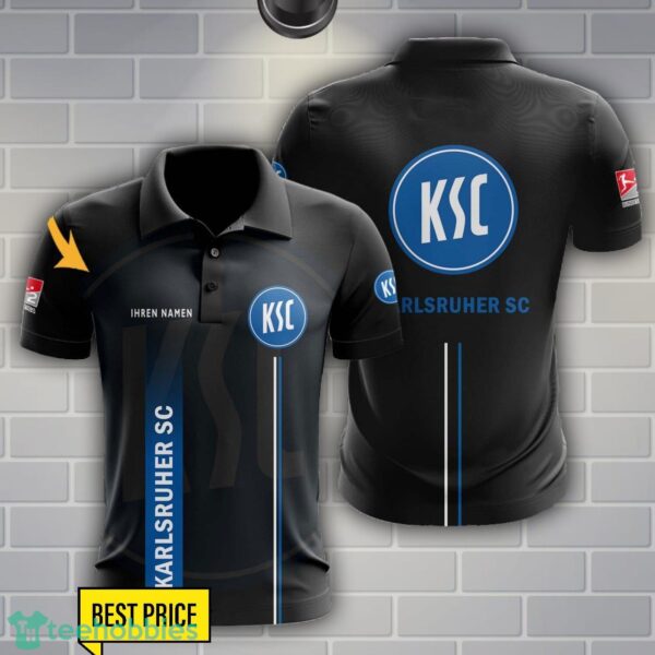 Karlsruher SC Polo Shirt Personalized Name Black Color Product Photo 1