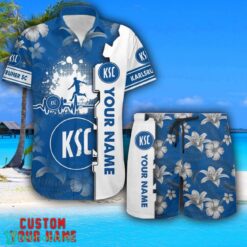 Karlsruher SC Tropical Combo Hawaiian Shirt And Shorts Personalized Name For Fans Product Photo 1