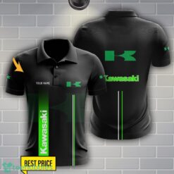 Kawasaki Polo Shirt Personalized Name Black Color Product Photo 1