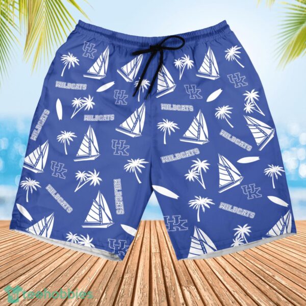 Kentucky Wildcats Sailboat and Coconut Pattern Beach Shorts For Fans Product Photo 2