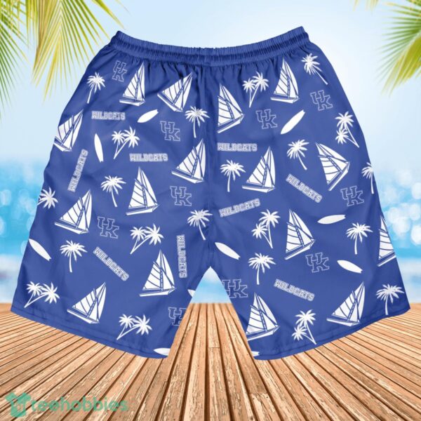 Kentucky Wildcats Sailboat and Coconut Pattern Beach Shorts For Fans Product Photo 3