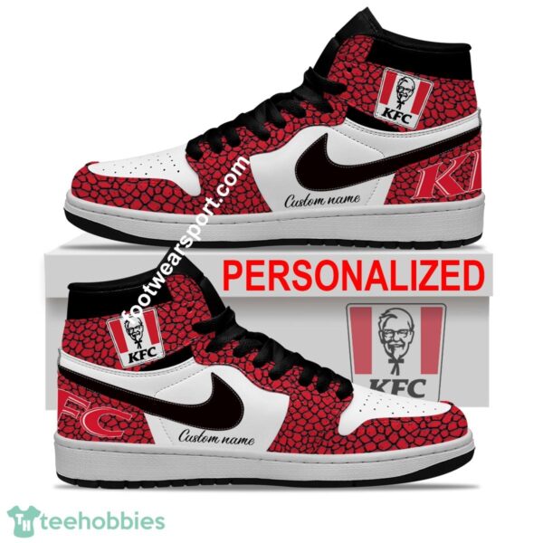 KFC Air Jordan Hightop Shoes Personalized Crocodile Skin Pattern For Fans Gift - KFC Air Jordan Hightop Shoes Personalized Design 2