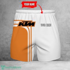 KTM Racing 3D Beach Shorts For Men Logo Car And Custom Name For Fans Product Photo 1