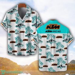 KTM Racing Tropical Coconut Pattern Combo 3D Hawaiian Shirt And Shorts Product Photo 1