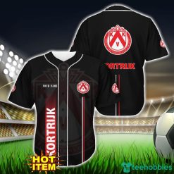 K.V. Kortrijk Black Baseball Jersey Shirt For Fans Product Photo 1
