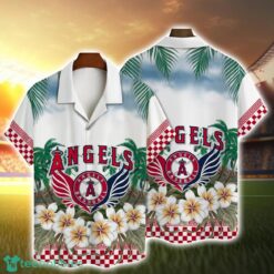Los Angeles Angels Team Logo Beach Floral 3D Hawaiian Shirt Product Photo 1