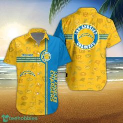 Los Angeles Chargers Logo team 3D All Over Printed 3D Hawaiian Shirt Custom Name For Fans Product Photo 1
