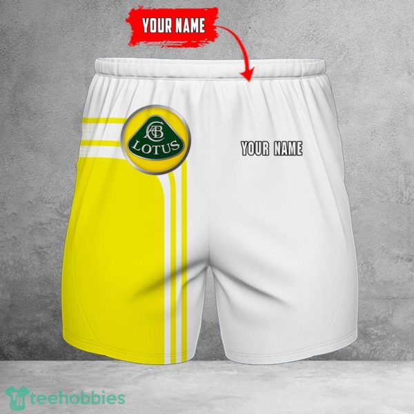 Lotus 3D Beach Shorts For Men Logo Car And Custom Name For Fans Product Photo 1