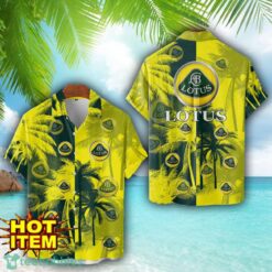 Lotus Hawaii Shirt All Over Printed Logo And Coconut Pattern Hawaiian Shirt Product Photo 1