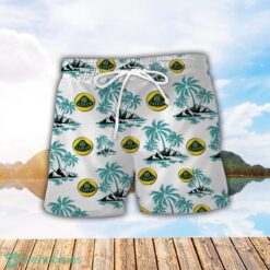 Lotus Tropical Coconut Pattern Combo 3D Hawaiian Shirt And Shorts Product Photo 2