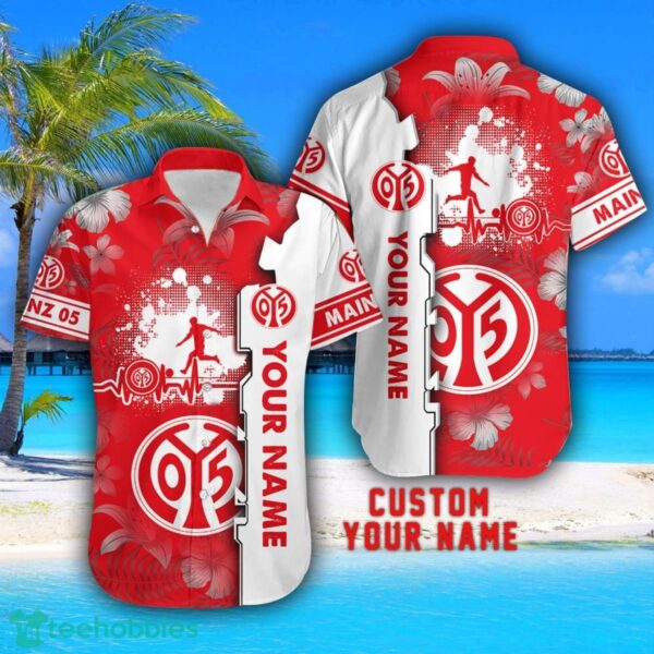 Mainz 05 Tropical Combo Hawaiian Shirt And Shorts Personalized Name For Fans Product Photo 2