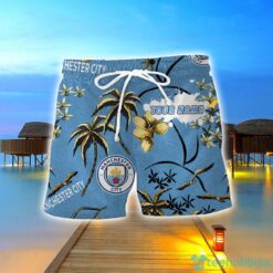 Manchester City F.C 3D Hawaiian Shirt And Shorts Custom Name Beach Shirt Product Photo 2