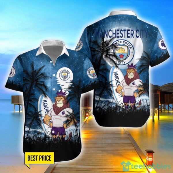 Manchester City F.C 3D Hawaiian Shirt And Shorts For Fans Product Photo 1