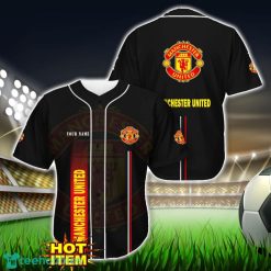 Manchester United Black Baseball Jersey Shirt For Fans Product Photo 1
