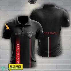 MASERATI Polo Shirt Personalized Name Black Color Product Photo 1
