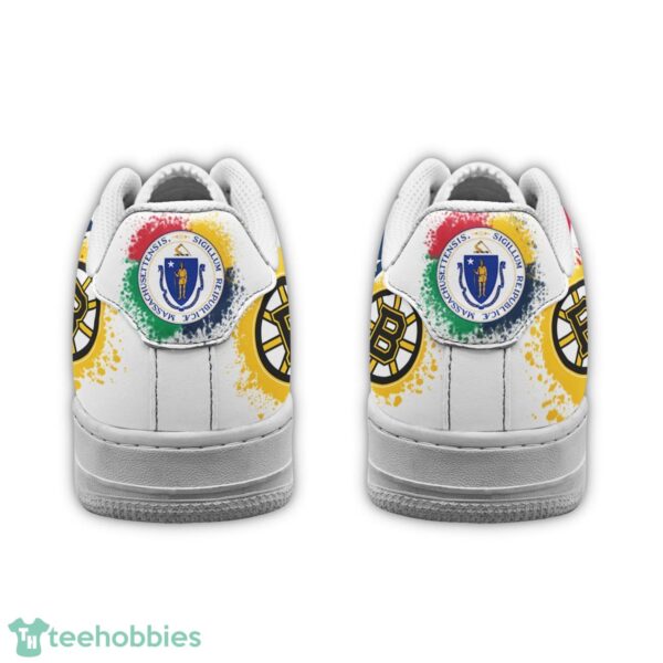 Massachusetts Team Paint NFL MLB NBA Air Force Sneakers AF1 Shoes Product Photo 4