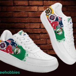 Massachusetts Team Paint NFL MLB NBA MLS Air Force Sneakers AF1 Shoes Product Photo 2