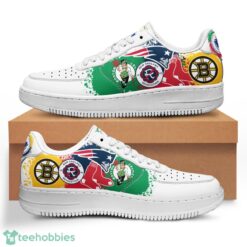 Massachusetts Team Paint NFL MLB NBA MLS Air Force Sneakers AF1 Shoes Product Photo 3
