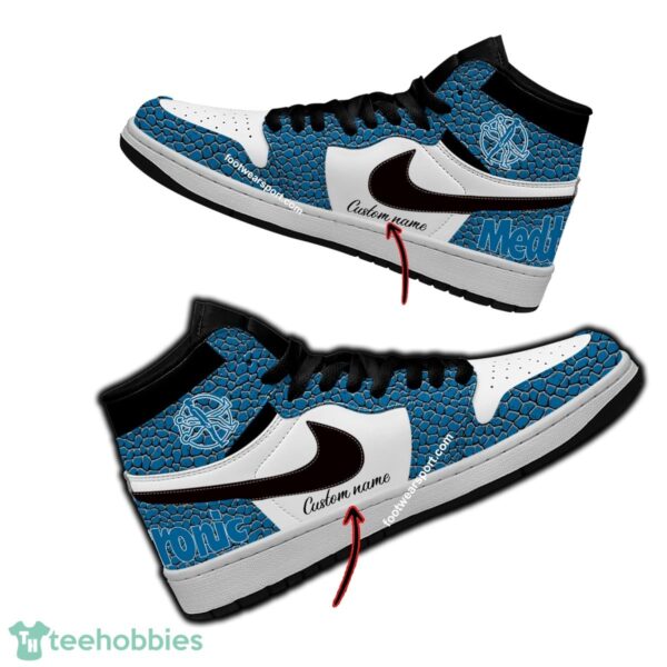 Medtronic Hula Air Jordan Hightop Shoes Personalized Crocodile Skin Pattern For Fans Gift - Medtronic Hula Air Jordan Hightop Shoes Personalized Design 1