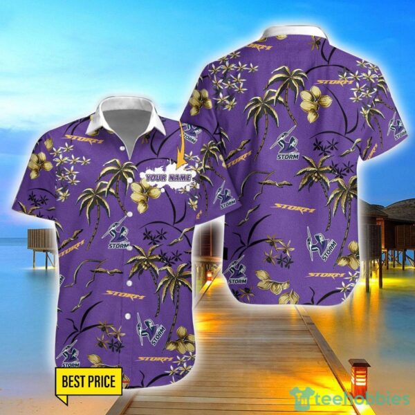 Melbourne Storm 3D Hawaiian Shirt And Shorts Custom Name Beach Shirt Product Photo 1