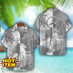 Mercedes-Benz Hawaii Shirt All Over Printed Logo And Coconut Pattern Hawaiian Shirt Product Photo 1