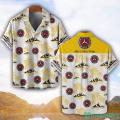 Mercedes-Benz Yellow Coconut Pattern Combo 3D Hawaiian Shirt And Shorts Product Photo 1