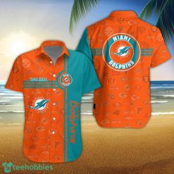 Miami Dolphins Logo team 3D All Over Printed 3D Hawaiian Shirt Custom Name For Fans Product Photo 1