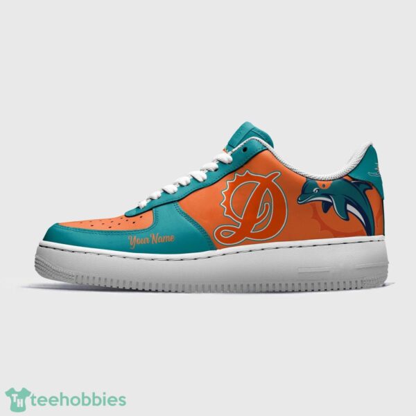 Miami Dolphins Personalized Name AF Sneakers Men Women Air Force Shoes Product Photo 2
