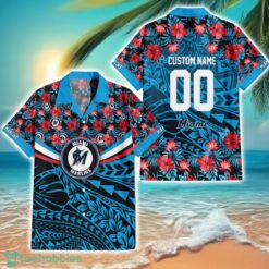 Miami Marlins MLB Hawaiian Shirt Aloha Beach Shirt Custom Name And Number For Team Product Photo 1