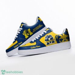 Michigan Wolverines Mascot Logo NCAA Football Baseball Personalized Name Air Force Shoes Product Photo 3