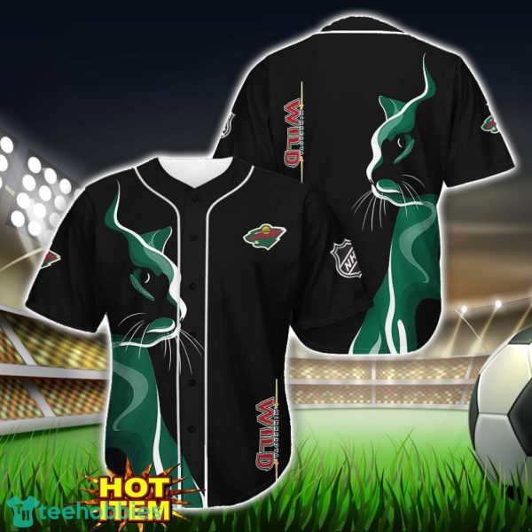 Minnesota Wild Black Baseball Jersey Shirt For Fans Product Photo 1