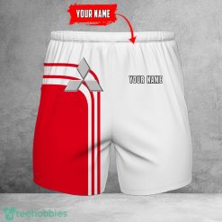 Mitsubishi 3D Beach Shorts For Men Logo Car And Custom Name For Fans Product Photo 1