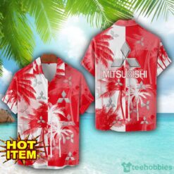 Mitsubishi Hawaii Shirt All Over Printed Logo And Coconut Pattern Hawaiian Shirt Product Photo 1