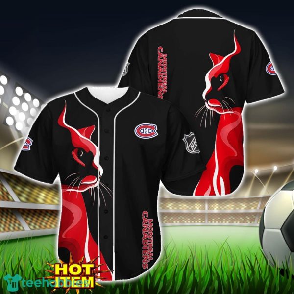 Montreal Canadiens Black Baseball Jersey Shirt For Fans Product Photo 1