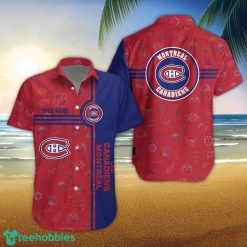 Montreal Canadiens Logo team 3D All Over Printed 3D Hawaiian Shirt Custom Name For Fans Product Photo 1