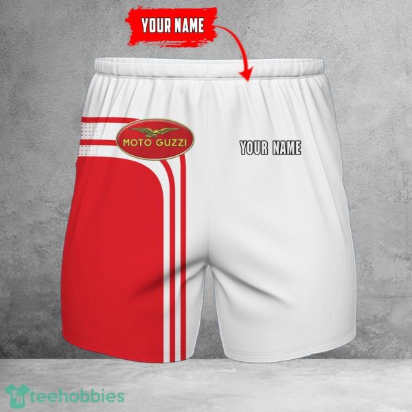 Moto Guzzi 3D Beach Shorts For Men Logo Car And Custom Name For Fans Product Photo 1