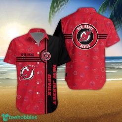 New Jersey Devils Logo team 3D All Over Printed 3D Hawaiian Shirt Custom Name For Fans Product Photo 1
