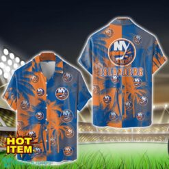 New York Islanders Hawaiian Shirt 3D Vintage Coconut Pattern Beach Shirt Product Photo 1
