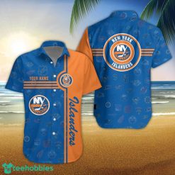 New York Islanders Logo team 3D All Over Printed 3D Hawaiian Shirt Custom Name For Fans Product Photo 1