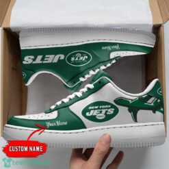 New York Jets Personalized Name AF Sneakers Men Women Air Force Shoes Product Photo 1