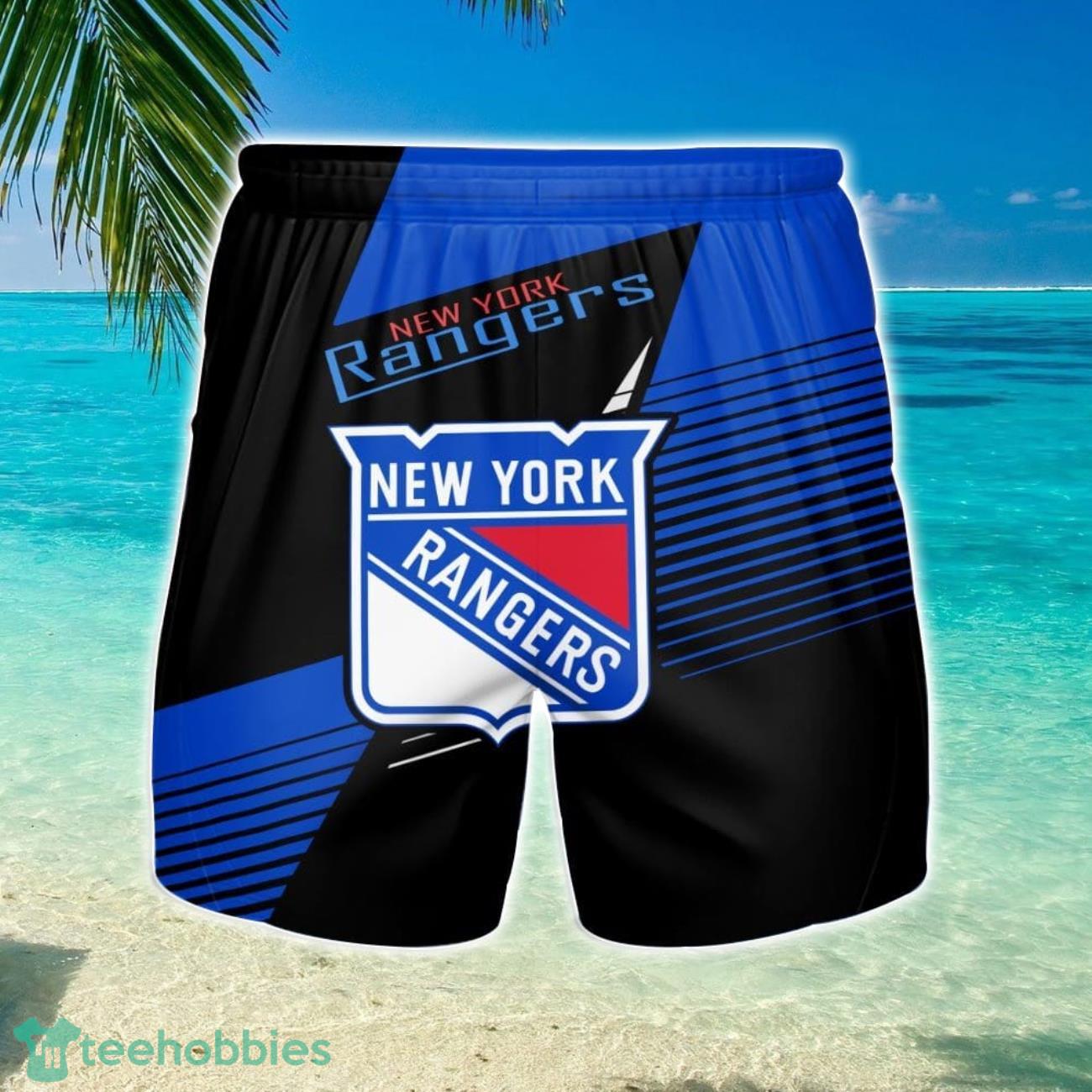 New York Rangers 3D Beach Shorts Summer Vacation Gift For Men image New York Rangers 3D Beach Shorts Summer Vacation Gift For Men Product Photo 1