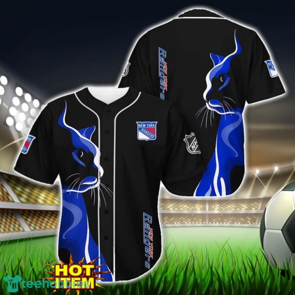 New York Rangers Black Baseball Jersey Shirt For Fans Product Photo 1