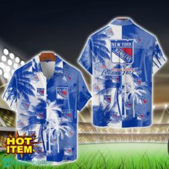 New York Rangers Hawaiian Shirt 3D Vintage Coconut Pattern Beach Shirt Product Photo 1