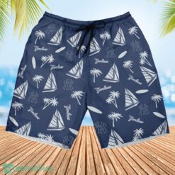 New York Yankees Sailboat and Coconut Pattern Beach Shorts For Fans image New York Yankees Sailboat and Coconut Pattern Beach Shorts For Fans Product Photo 2