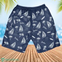 New York Yankees Sailboat and Coconut Pattern Beach Shorts For Fans image New York Yankees Sailboat and Coconut Pattern Beach Shorts For Fans Product Photo 3
