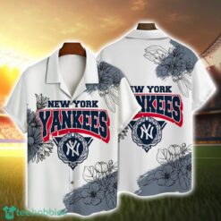 New York Yankees Team Logo Pattern White Hawaiian Shirt For Men And Women Product Photo 1