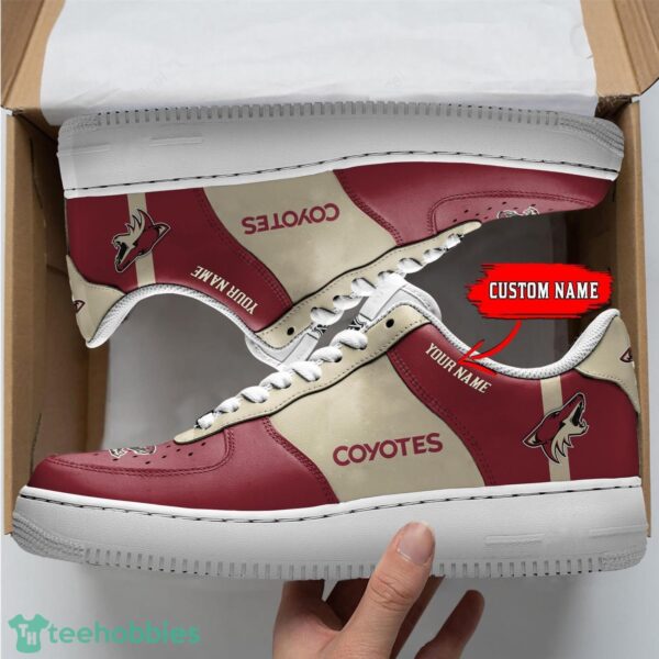 NHL Arizona Coyotes Personalized Name AF Sneakers Men Women Air Force Product Photo 1